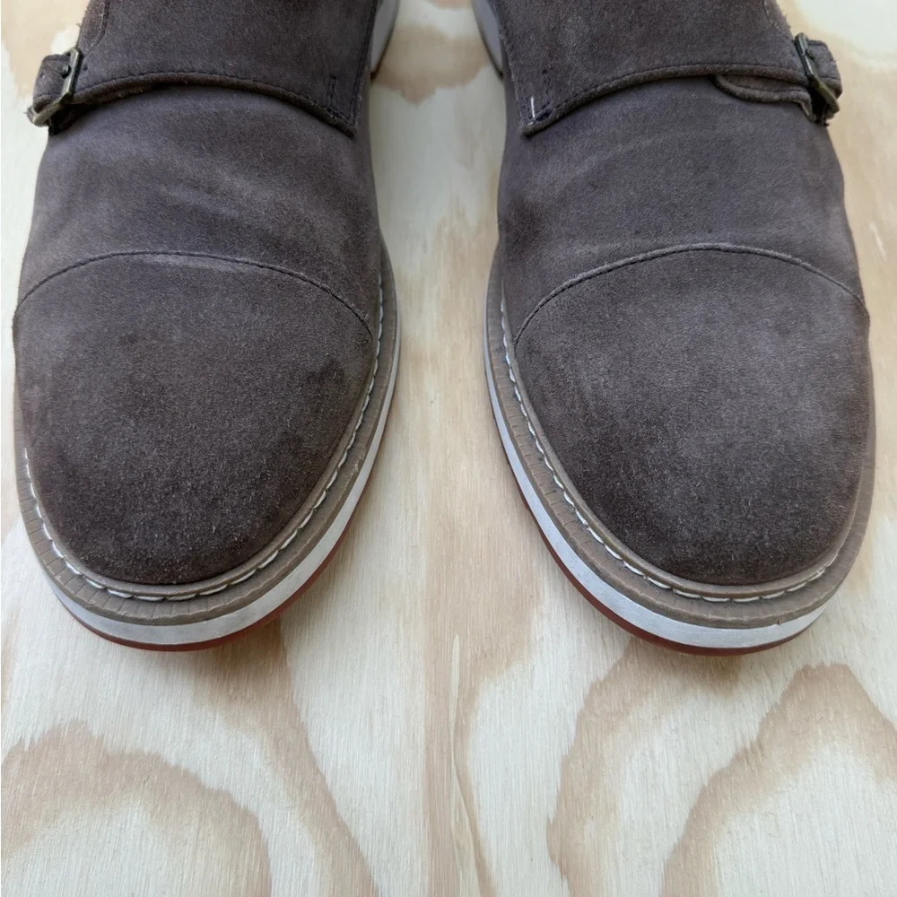 1901 Men's Brown Suede Double Monk Strap Shoes Size 11.5M - Picture 4 of 10